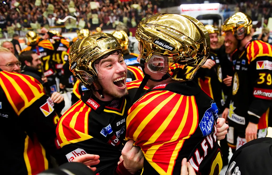 Jakob Silfverberg och Calle Järnkrok var ett radarpar när Brynäs senast blev svenska mästare.
Foto: Bildbyrån. 