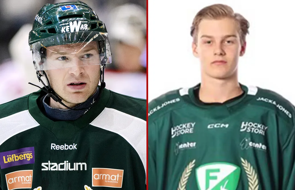 Isak Holtet, son till Marius Holtet, får debutera för Färjestad. 