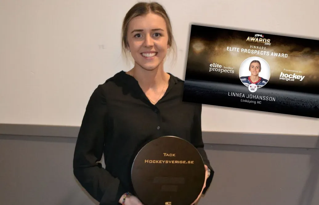 Linnea Johansson - vinnare av Eliteprospects Award 2022