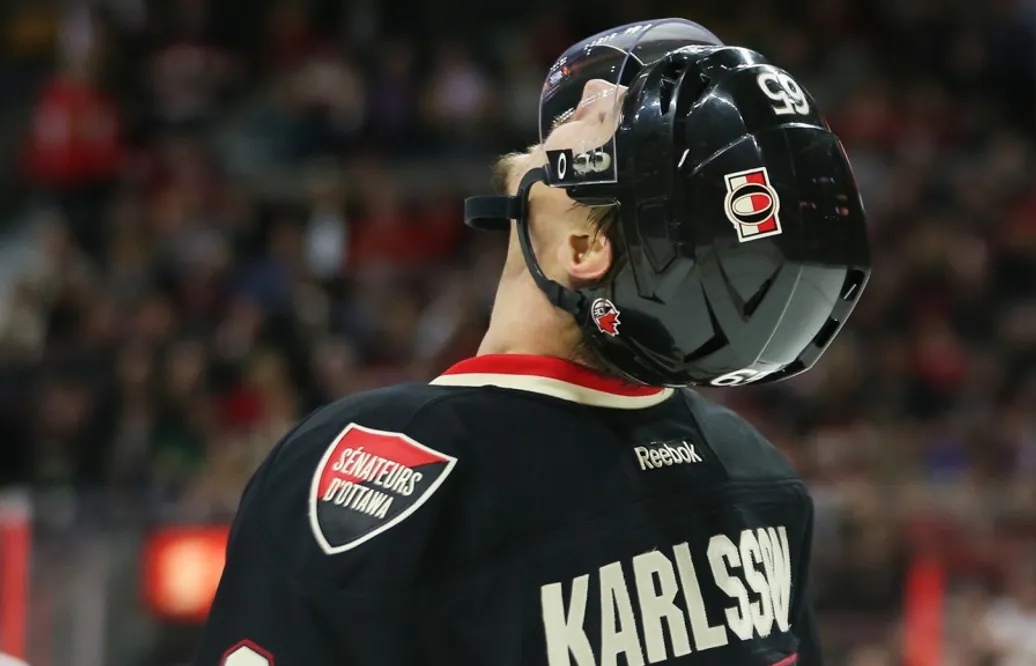 Erik Karlsson spelade nästan två hela perioder – mest istid sedan 2008