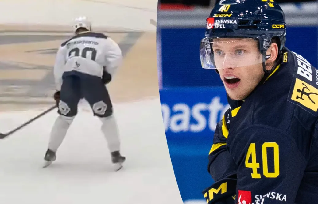 Stjärnan i träning med HV71 – trots nobben från Liljander