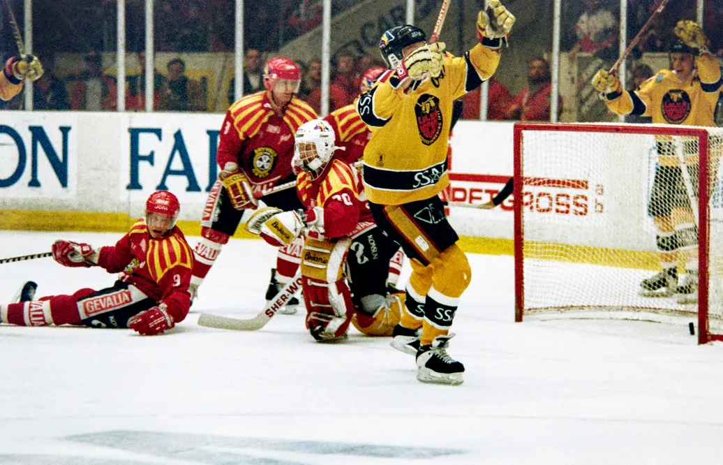 Brynäs - Luleå, 3-1, Lars Hurtig, Luleå jublar efter mål