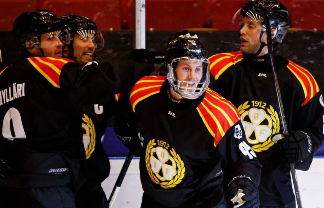 Nick Olesen med sina första Brynäspoäng
