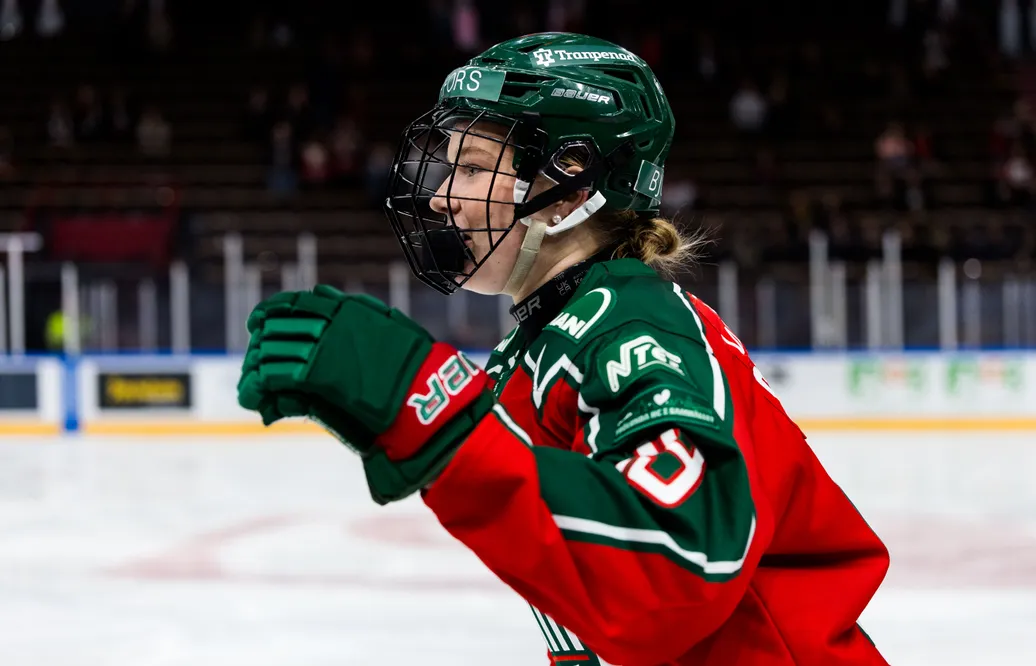 Moa Stridh blev matchvinnare för Frölunda med sitt första mål i SDHL.
Foto: Michael Erichsen / BILDBYRÅN