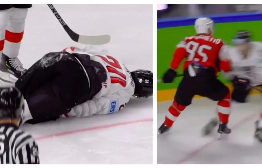 Rullades ut på bår – efter Coloradospelarens brutala tackling