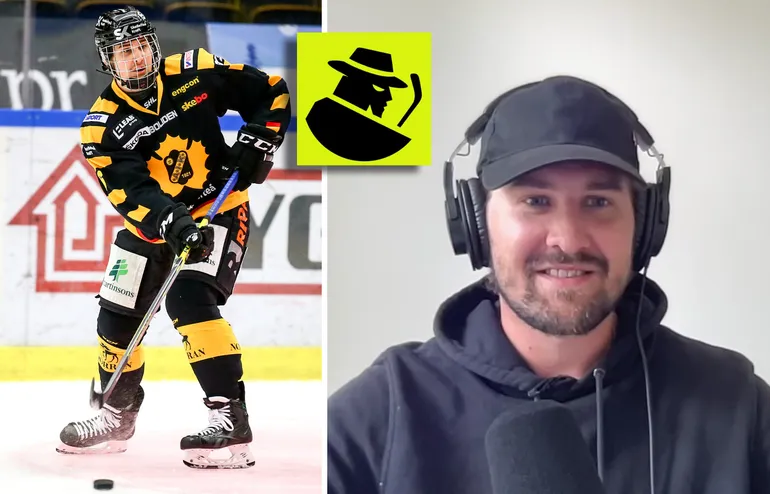 Den tidigare stortalangen Adam Thilander gör succé med Hockeyspionen – Instagramkontot där han delar med sig av sina erfarenheter från karriären. Foto: Bildbyrån/Ola Westerberg & YouTube/Hockeyspionen