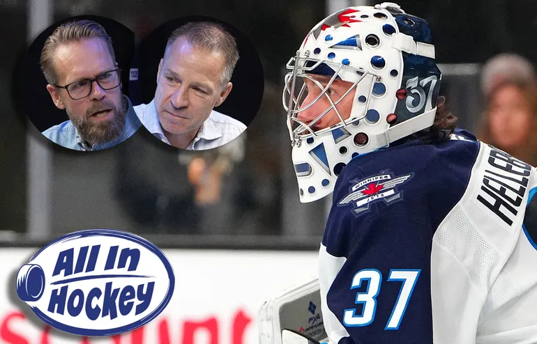 Connor Hellebuyck-situationen har utvecklats till en ödesfråga för Winnipeg Jets. Foto: Stephen R. Sylvanie-Imagn Images