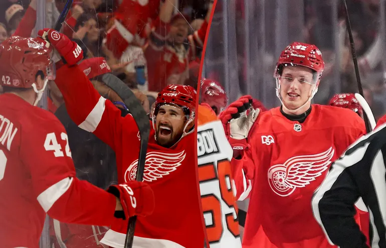 Anton Johansson gjorde sitt första NHL-mål i natt.