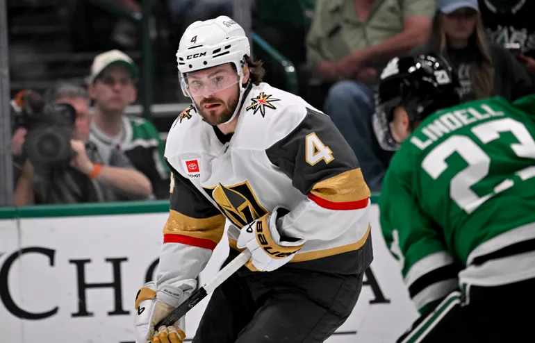 Rasmus Andersson hoppas på en fortsättning i Vegas Golden Knights. Foto: Jerome Miron-Imagn Images
