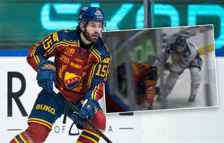 Nikolas Brouillard åkte på en otäck smäll mot LHC.