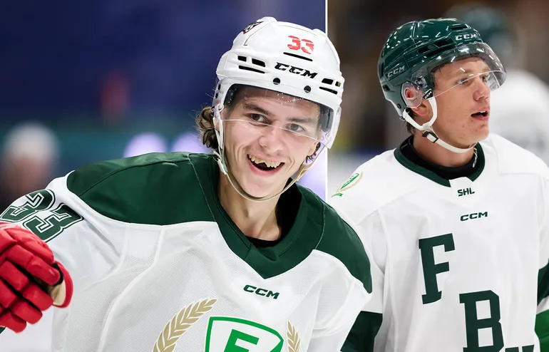 Albert Johansson och Noel Fransén tränade med Färjestad. 