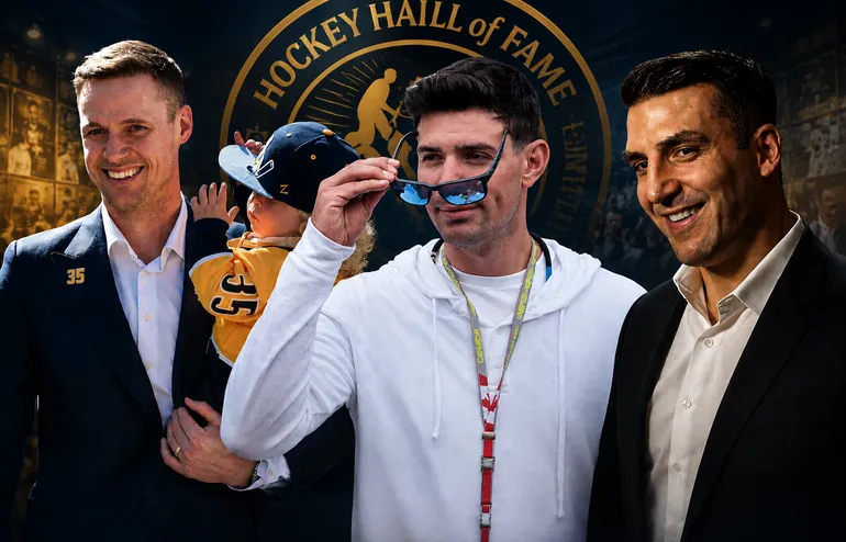 Pekka Rinne, Carey Price och Patrice Bergeron är tre av spelarna som välkomnas in i Hockey Hall of Fame under 2026. Foto: Bildbyrån/Imagn Images (montage)
