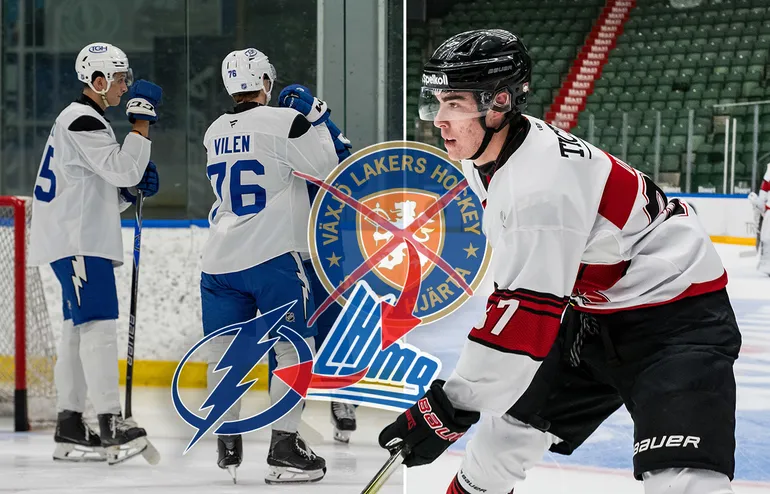 Max Vilén blev draftad tack vare flytten till QMJHL. Foto: Bildbyrån och privat (montage).