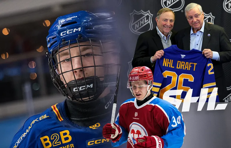 Viggo Björck och Alfons Freij går båda mot en säsong i Winnipeg Jets organisation. Foto: Bildbyrån (montage).