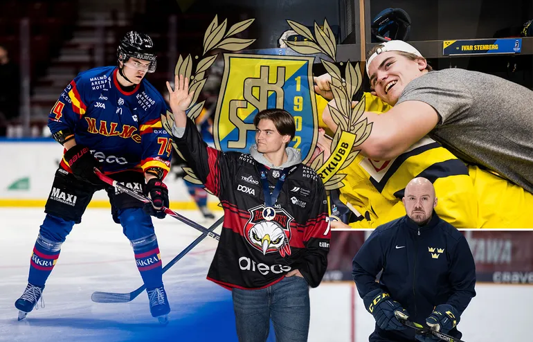 Malmö lånar Felix Carell till SSK över 2026/27. Foto: Bildbyrån (montage).