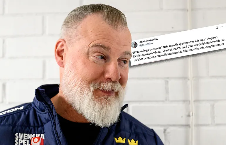 Rikard Grönborg svarar på Johan Garpenlövs kritik.
Foto: Bildbyrån / X