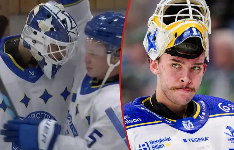 Gidlöf hjälte för Leksand.
Foto: Bildbyrån/Sportbladet