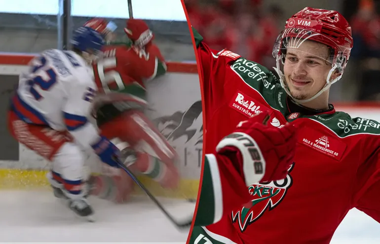 Elton Hermansson avgjorde för MoDo i powerplay. 