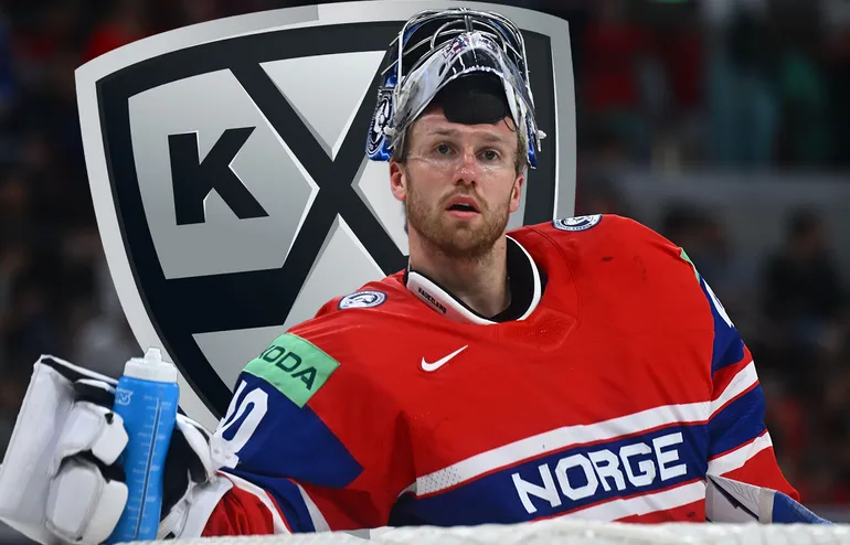 Henrik Haukeland förklarar beslutet att skriva på i KHL. 