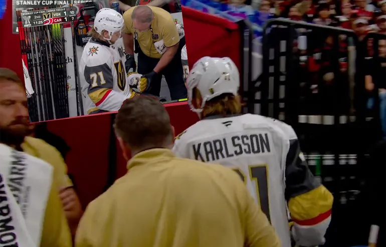 William Karlsson utgick med en skada.
Foto: Viaplay.