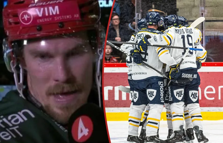 Emil Larsson var irriterad efter Modos förlust.
Foto: TV4/Bildbyrån