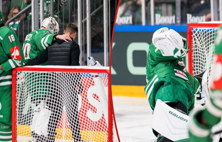 Calle Clang med en tvingades utgå efter en monsterräddning i CHL.
Foto: Bildbyrån