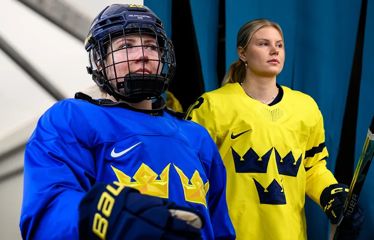 Lina Ljungblom och Maja Nylén Persson skyddas när PWHL utökas. Foto: Bildbyrån (montage).