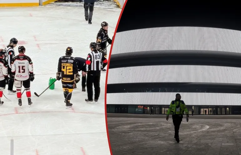 Fiaskot inför OS – hål i isen under testmatch