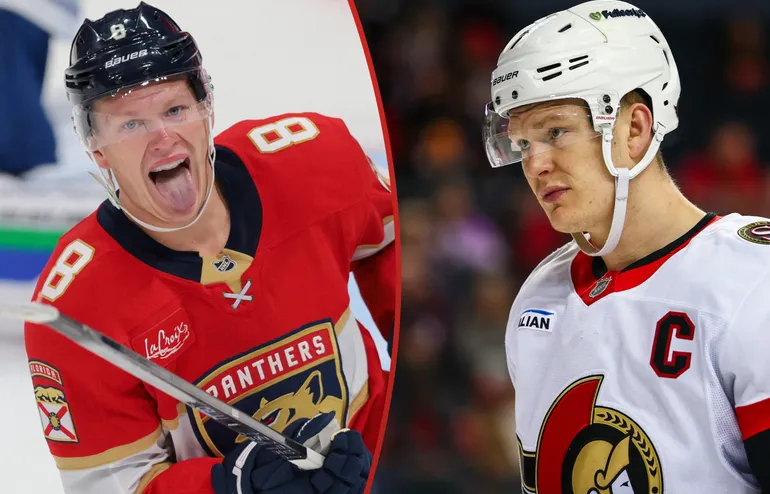 Brady Tkachuk återvänder till Ottawa i natt. Foto: Bildbyrån/Imagn Images