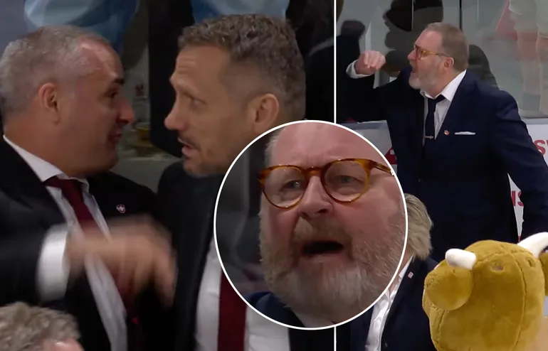 Här ryker tränarna ihop efter VM-semifinalen