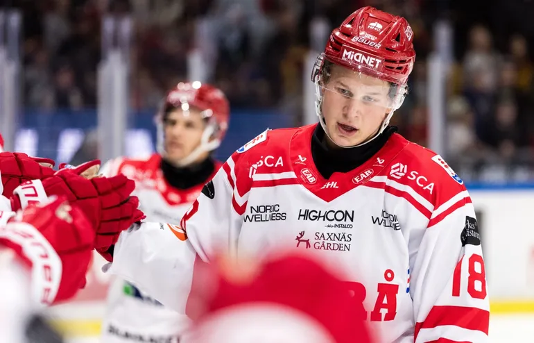 Eddie Genborg jublar efter sitt mål mot Luleå.
