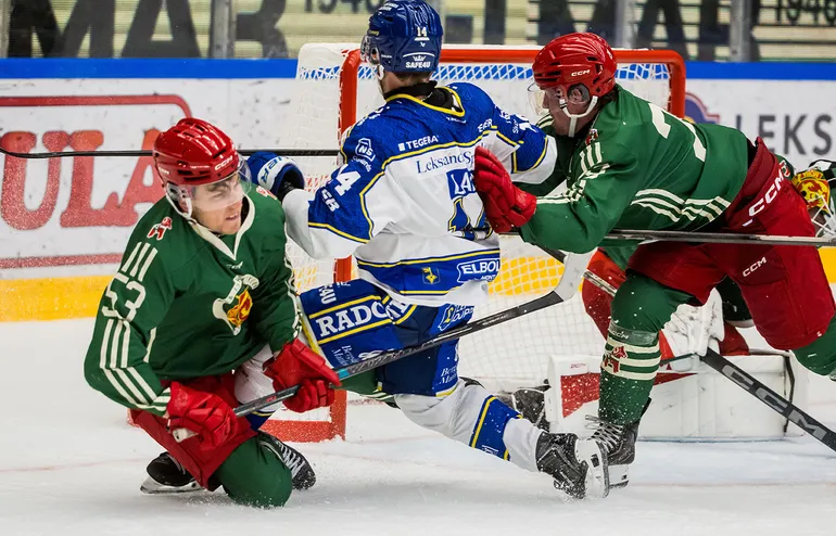En bild från förra årets försäsongsmatch mellan Mora och Leksand.
Foto: Bildbyrån.