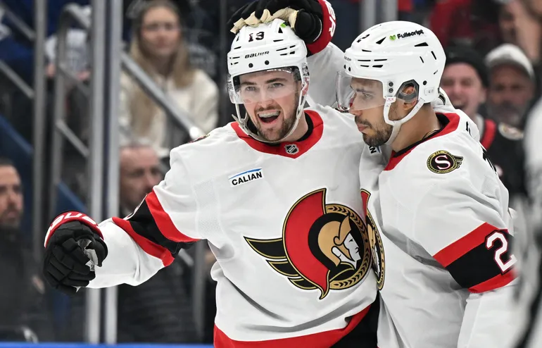 Drake Batherson skriver ett nytt åttaårskontrakt med Ottawa Senators. Foto: Dan Hamilton-Imagn Images
