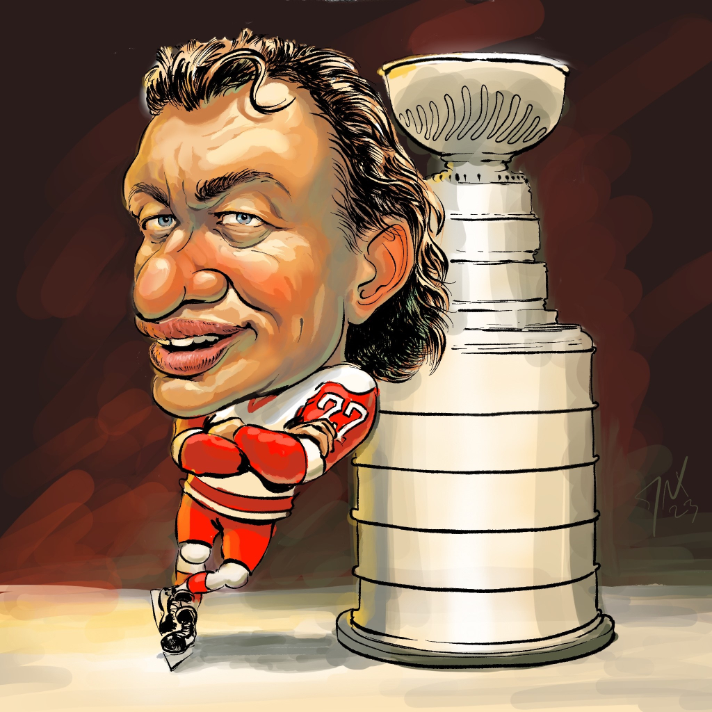 Karikatyr av Fredrik Jax.
