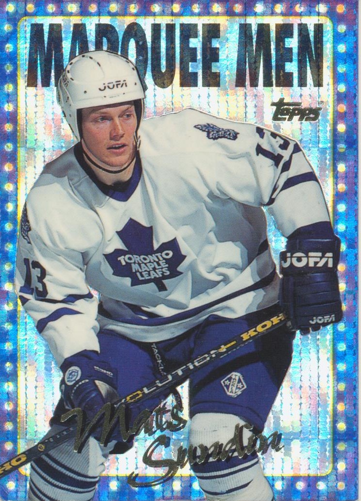 Mats Sundin signerade David Lindgrens Topps-kort, föreställandes stjärnan.