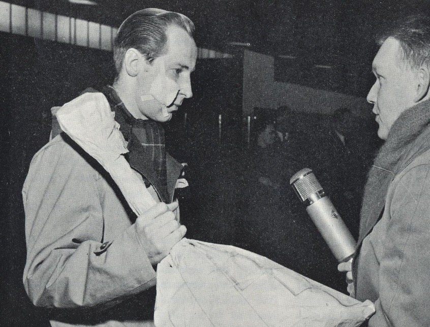 Tord Flodqvist och sportjournalisten Bengt Bedrup.
Foto: Arkiv