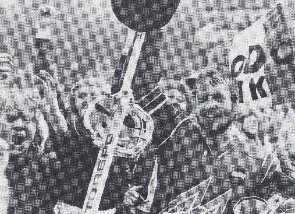 Sune Ödling firar SM-guldet 1979.