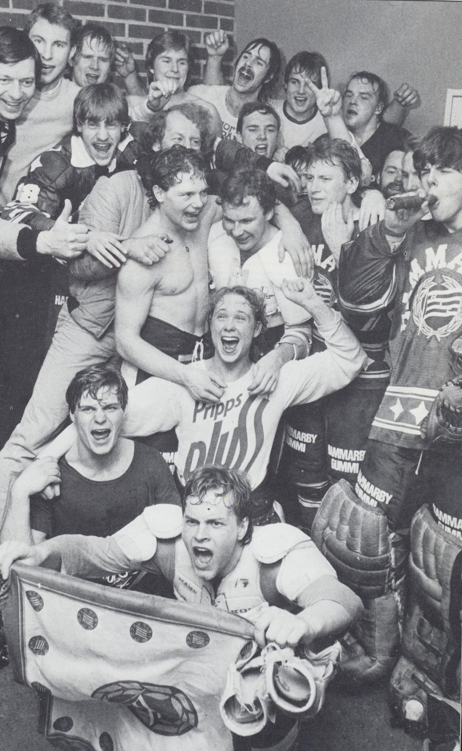 Bajen firade uppflyttningen till Elitserien. Arkivbild.