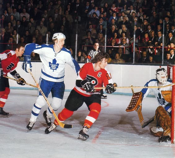 Börje Salming, Terry crisp och Bobby Clarke.
