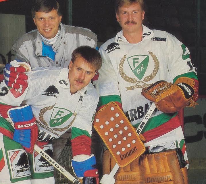 Conny Evensson, här med Tommy Samuelsson och "Pekka" Lindmark.