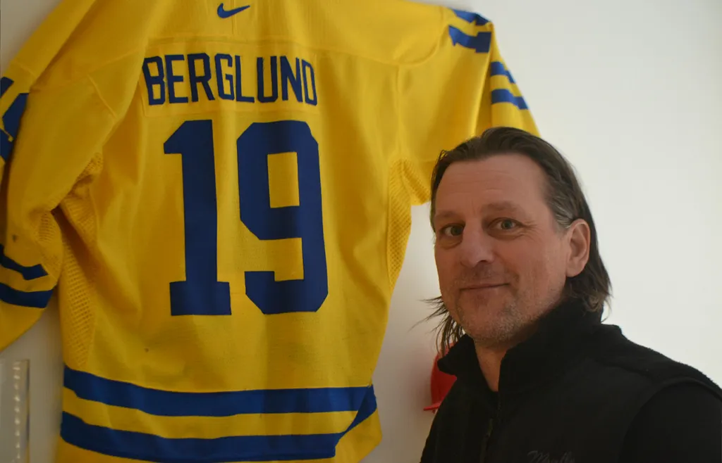 Berglund vid sin JVM-tröja