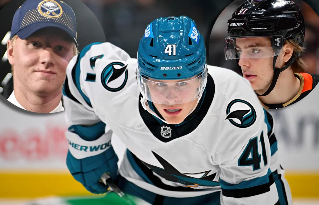 Ivar Stenberg blev tidigt på onsdagsmorgonen en av NHL:s yngsta svenska målskyttar genom tiderna. Foto: Jerome Miron-Imagn Images