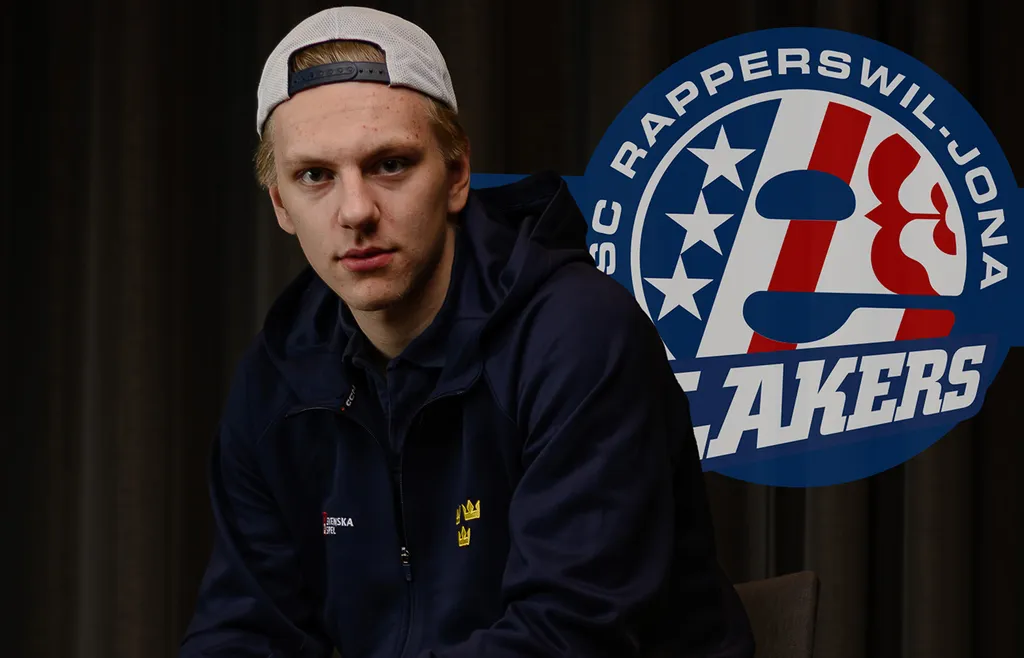 Jack Berglund började spela hockey i schweiziska Rapperswil