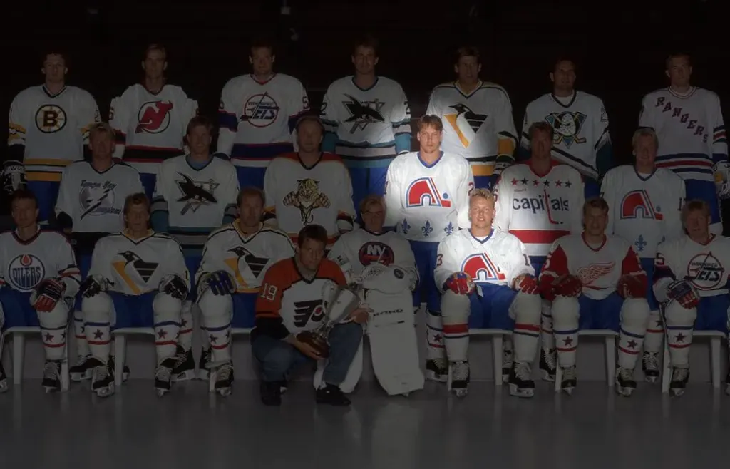 Mats Sundin och Peter Forsberg i samma tröja.