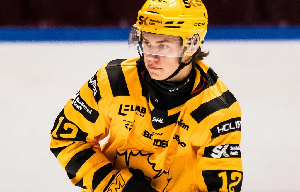 Valter Lindberg under SHL-debuten mot Malmö