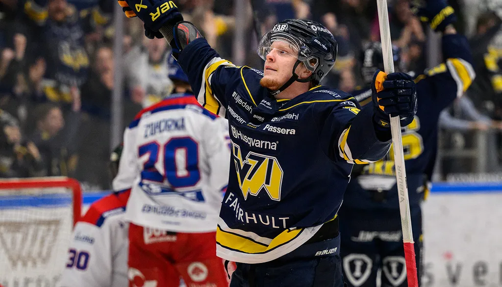 Stakkestads tid i HV71 var kanske inte den allra mest glimrande succésagan. Men han gjorde ett viktigt mål i play-out mot Oskarshamn 2023/24