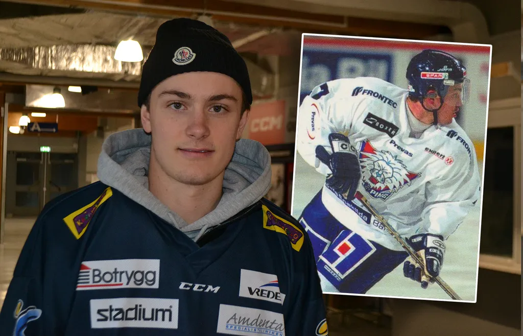 Adam Aunes Johansson och pappa Fredrik Johansson