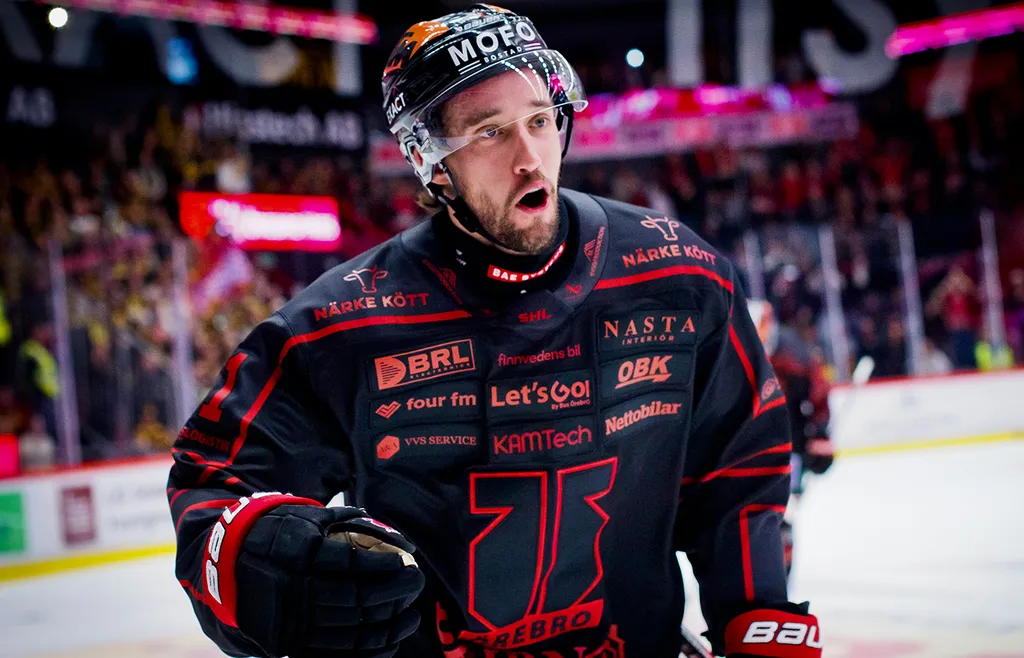 Max Véronneau satte sitt första mål för Örebro i förra veckans 3-0-vinst mot Skellefteå.