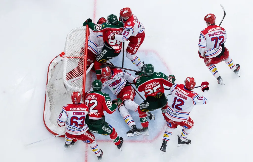 Matcherna mellan Frölunda och Timrå är väldigt jämna med många närkamper