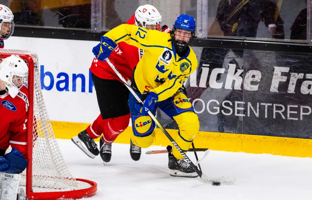 Theo Sonestedt under en landskamp.